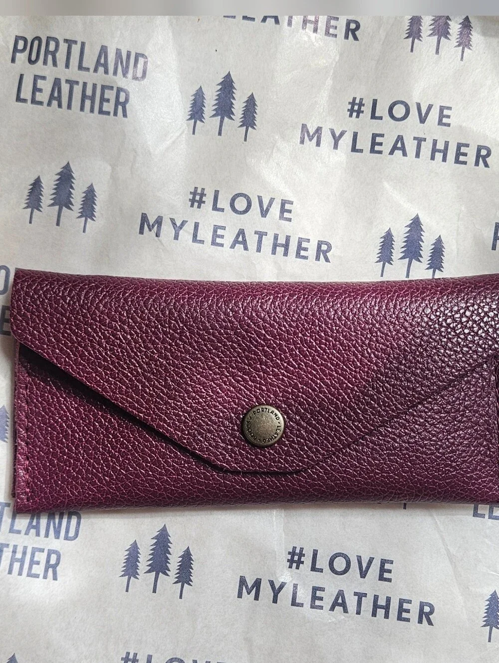 Unicorn Portland Leather Goods Envelope Snap Wallet